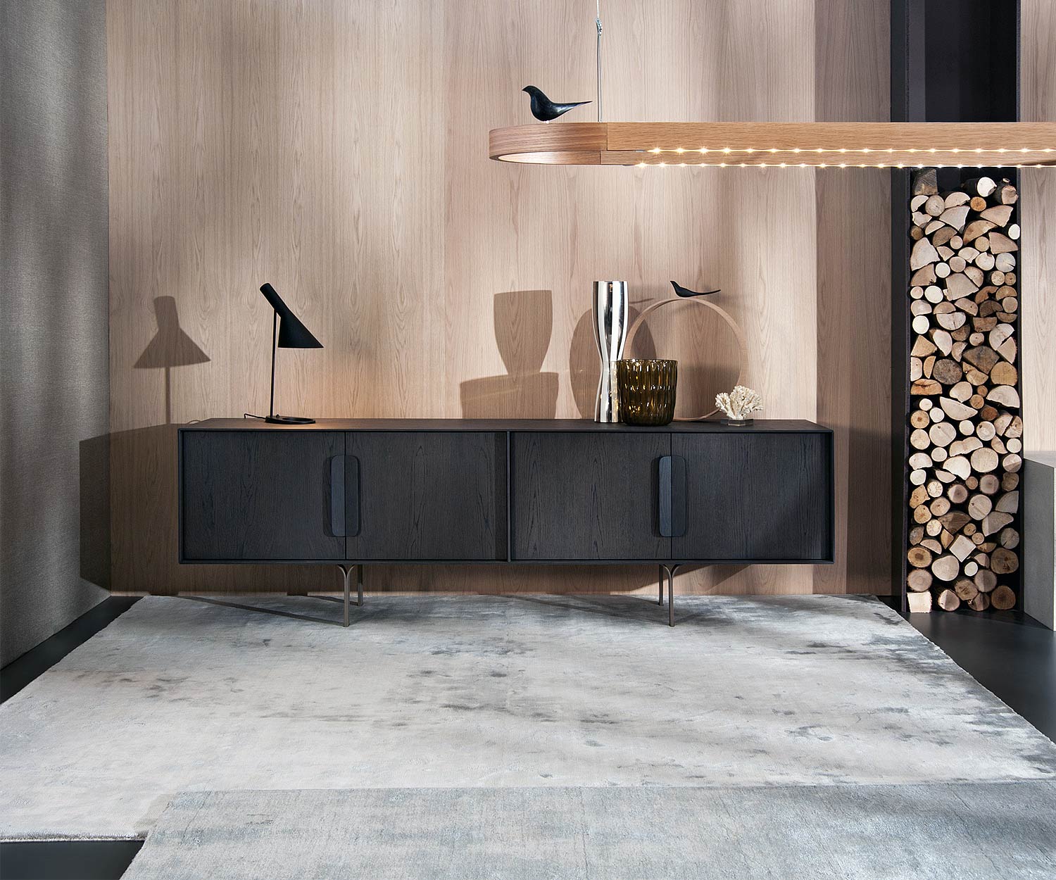 Exklusives al2 Mobius 003 DesignerWohnzimmer Sideboard Korpus furniert