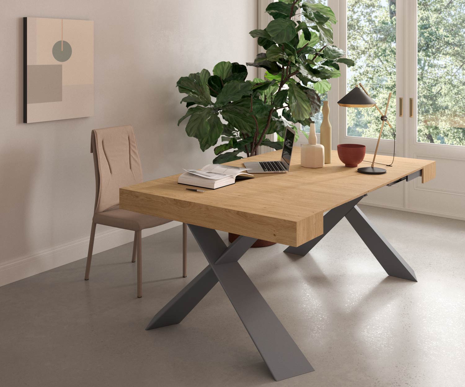 Ozzio_Design Holz Metall Konsole T024 