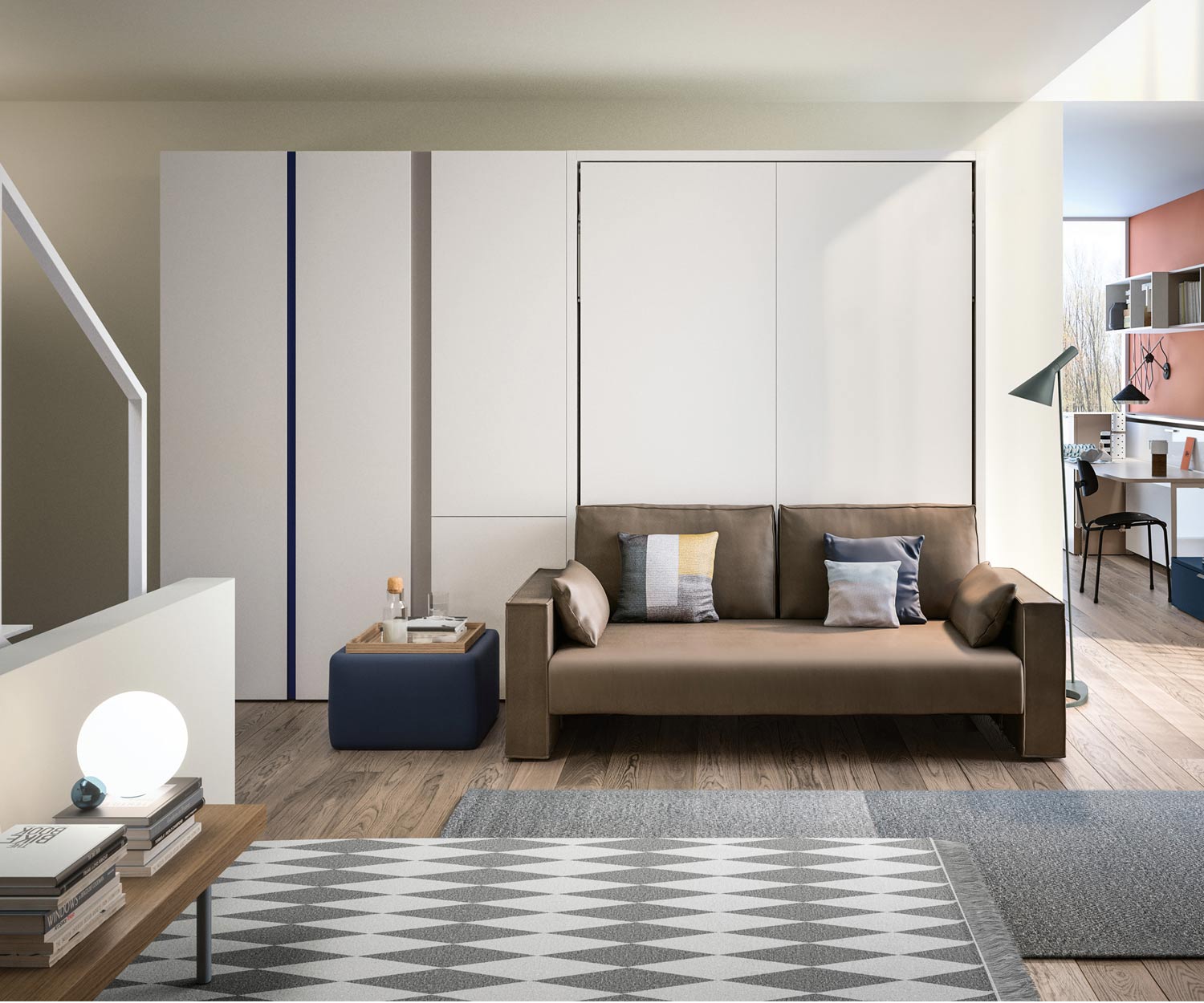 Exclusive Clei Penelope 2 design foldaway bed with sofa