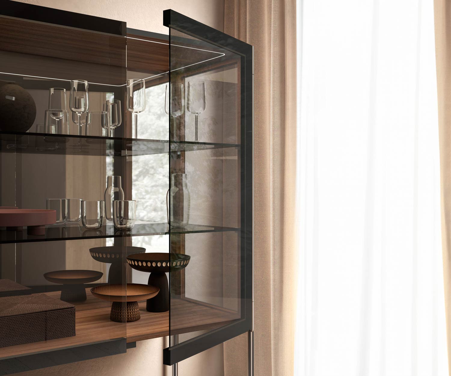 Capo d´Opera Spin Highboard/Glasvitrine