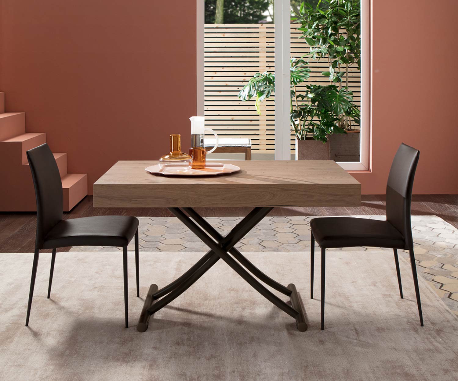 Ozzio Newood Table T123 Chêne Naturel