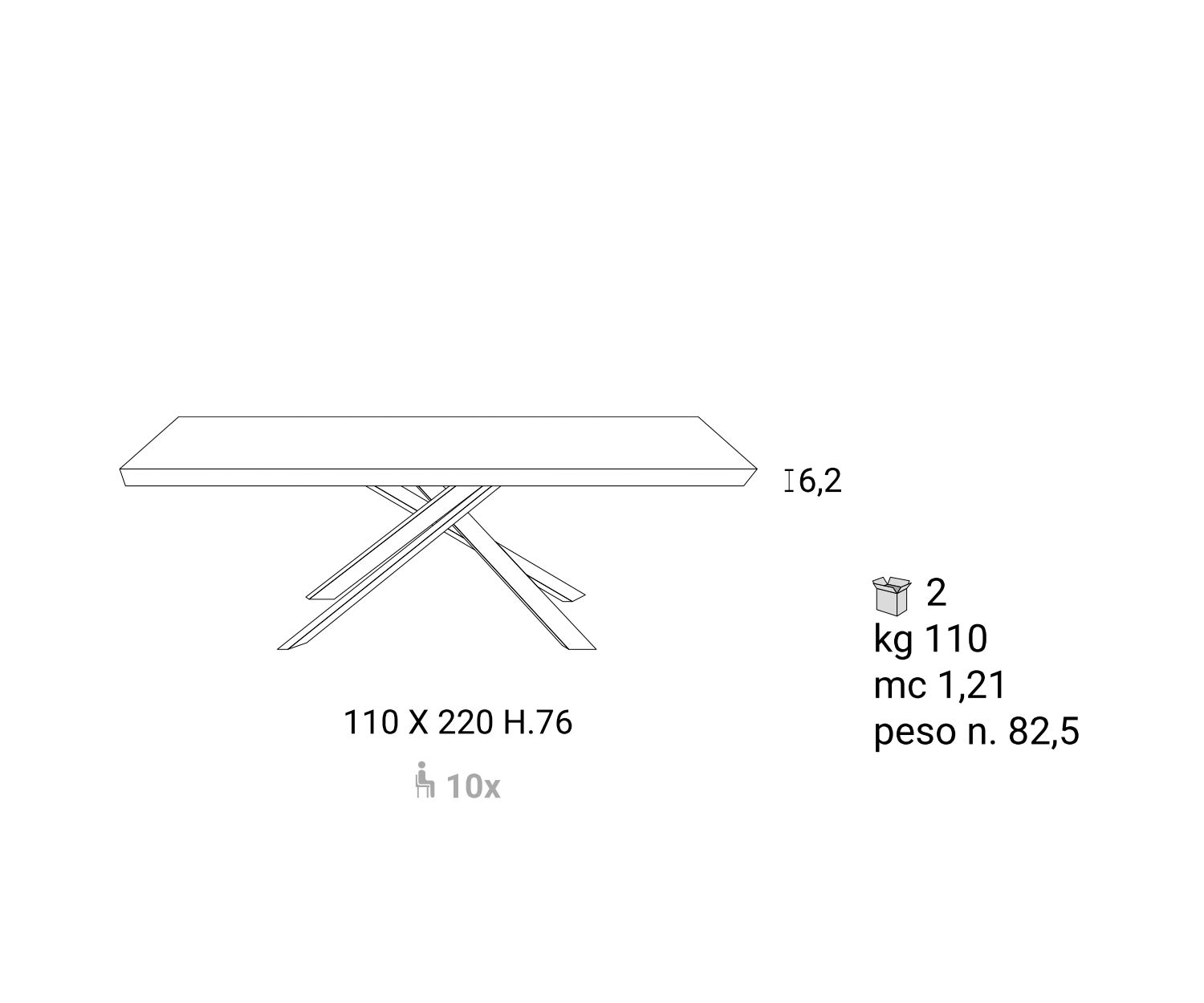 Table de salle à manger design Dimensions Esquisse Plan de construction Dimensions Dimensions