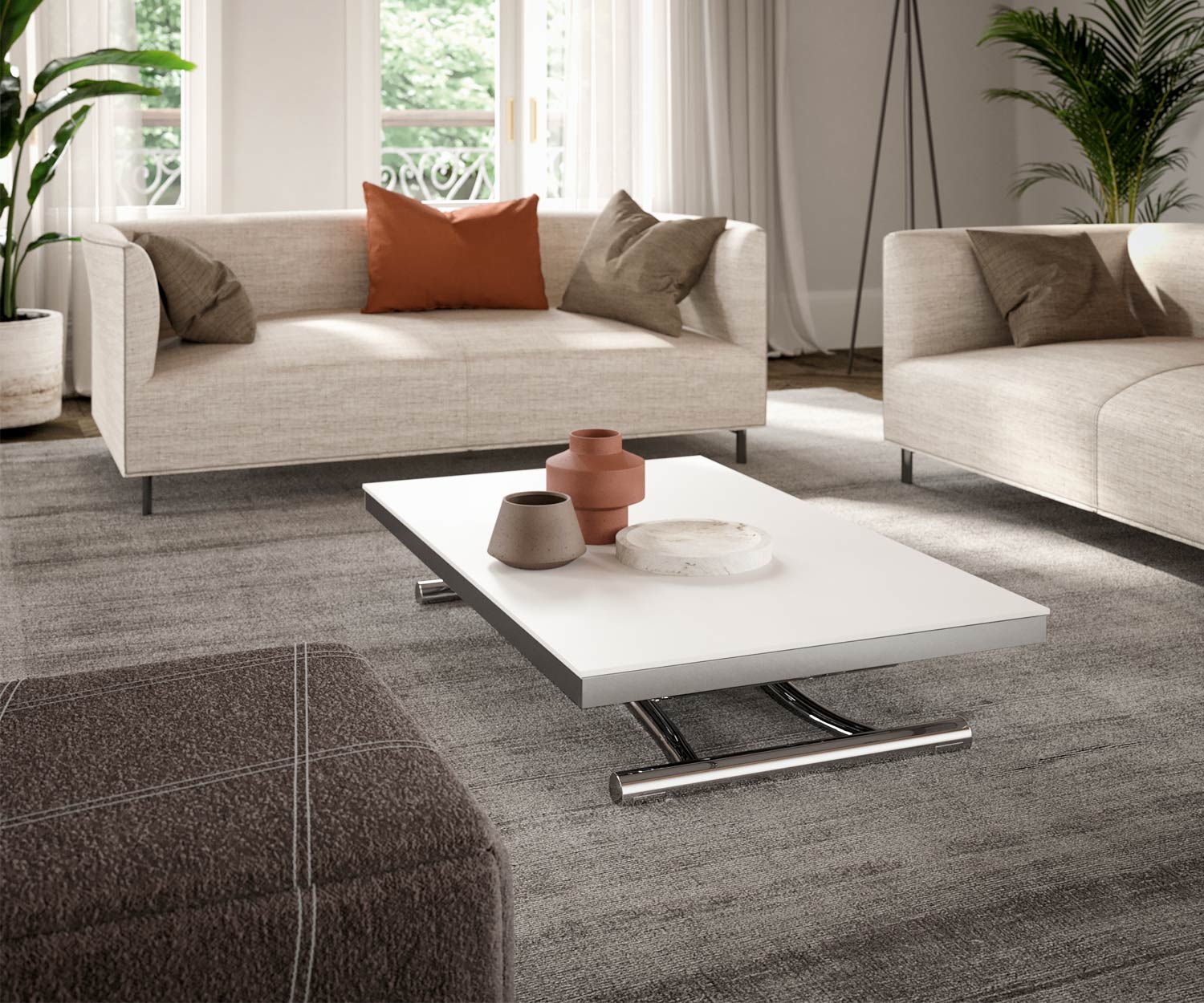 Design Couchtisch hoehenverstellbar