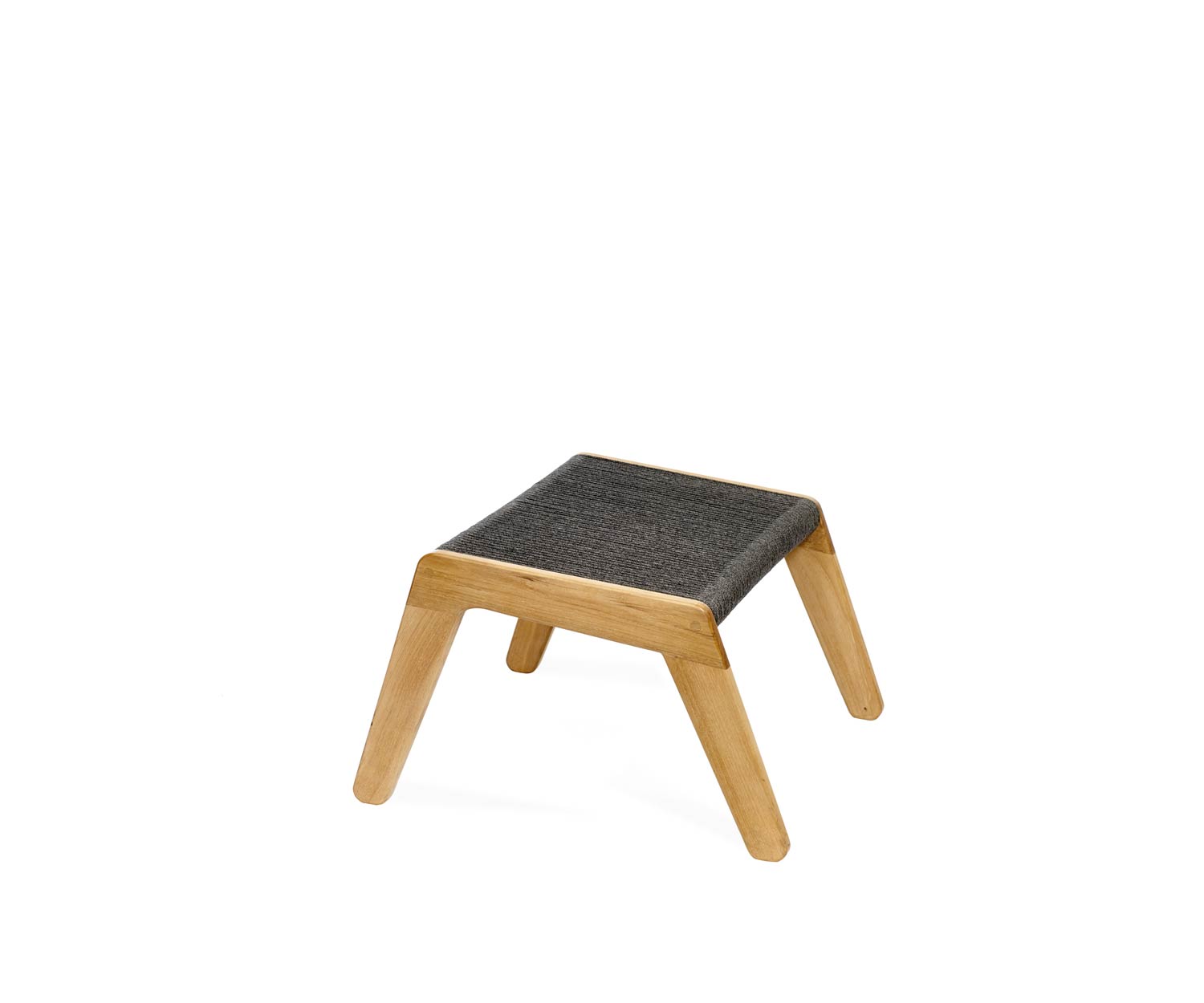 Oasiq Skagen Design Tabouret en teck avec assise en corde tissée à la main