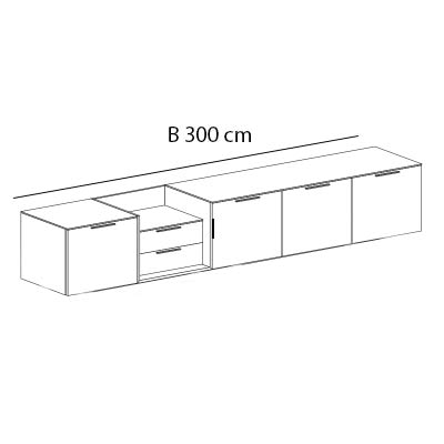 B 300 cm