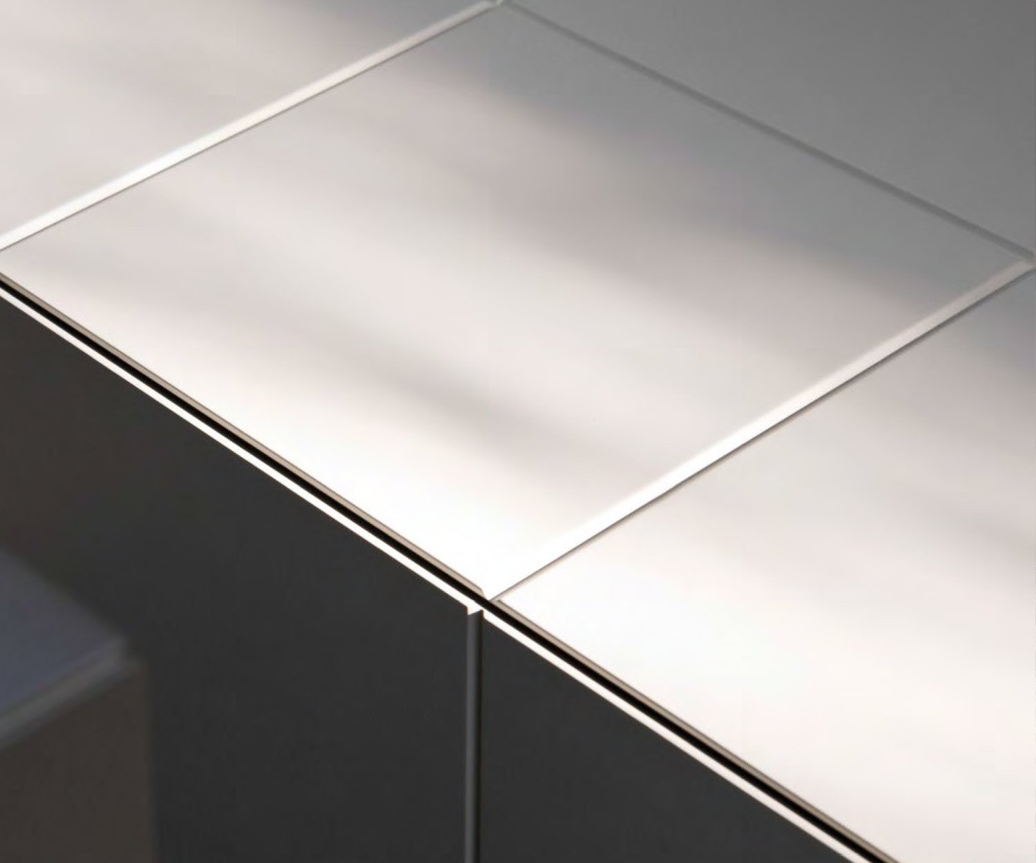 al2 TV design Lowboard MOS I KO 005 B en détail l'aspect carrelage