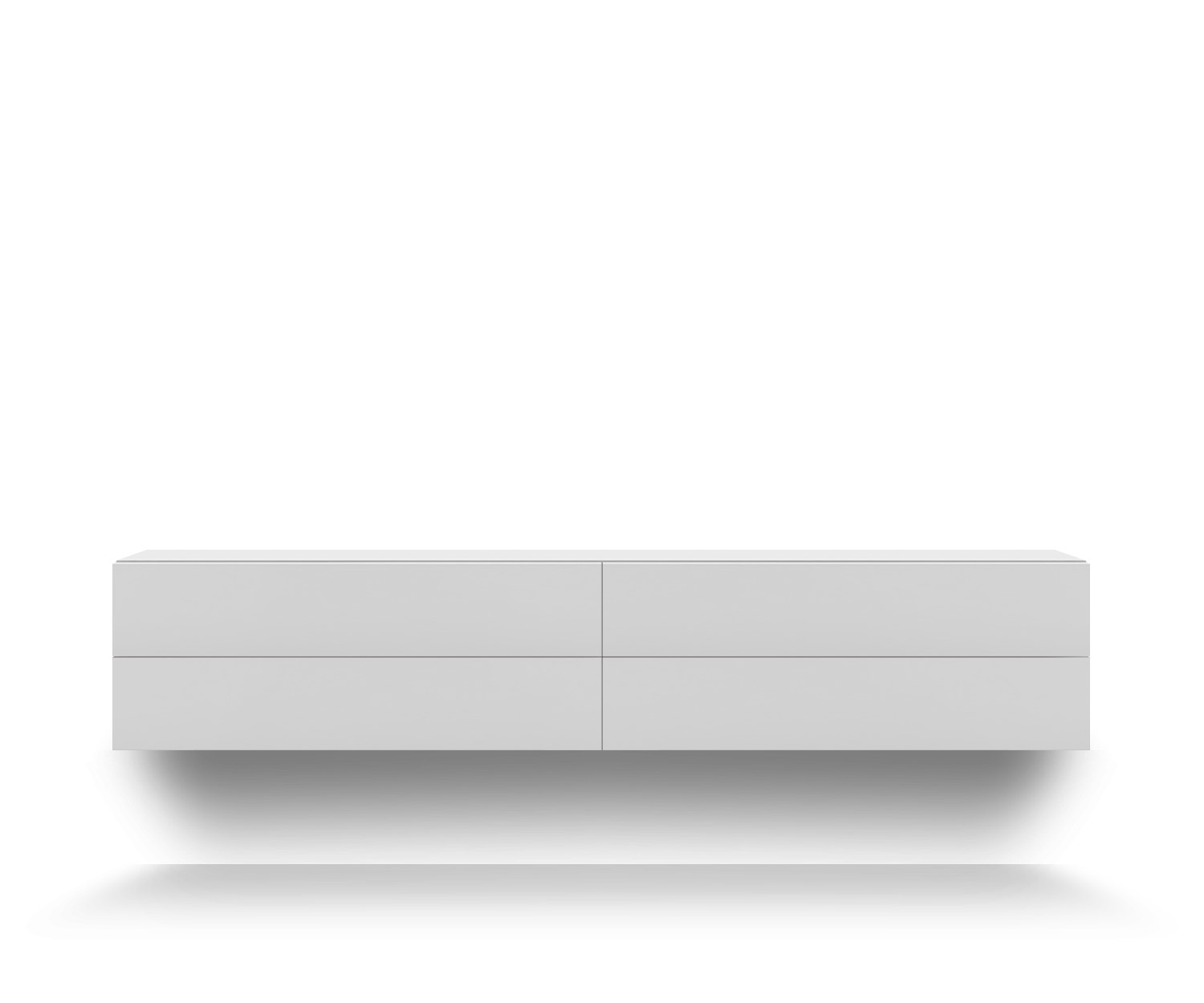 Novamobili Pensile design Easy 4 cassetti bianco opaco L 216 cm