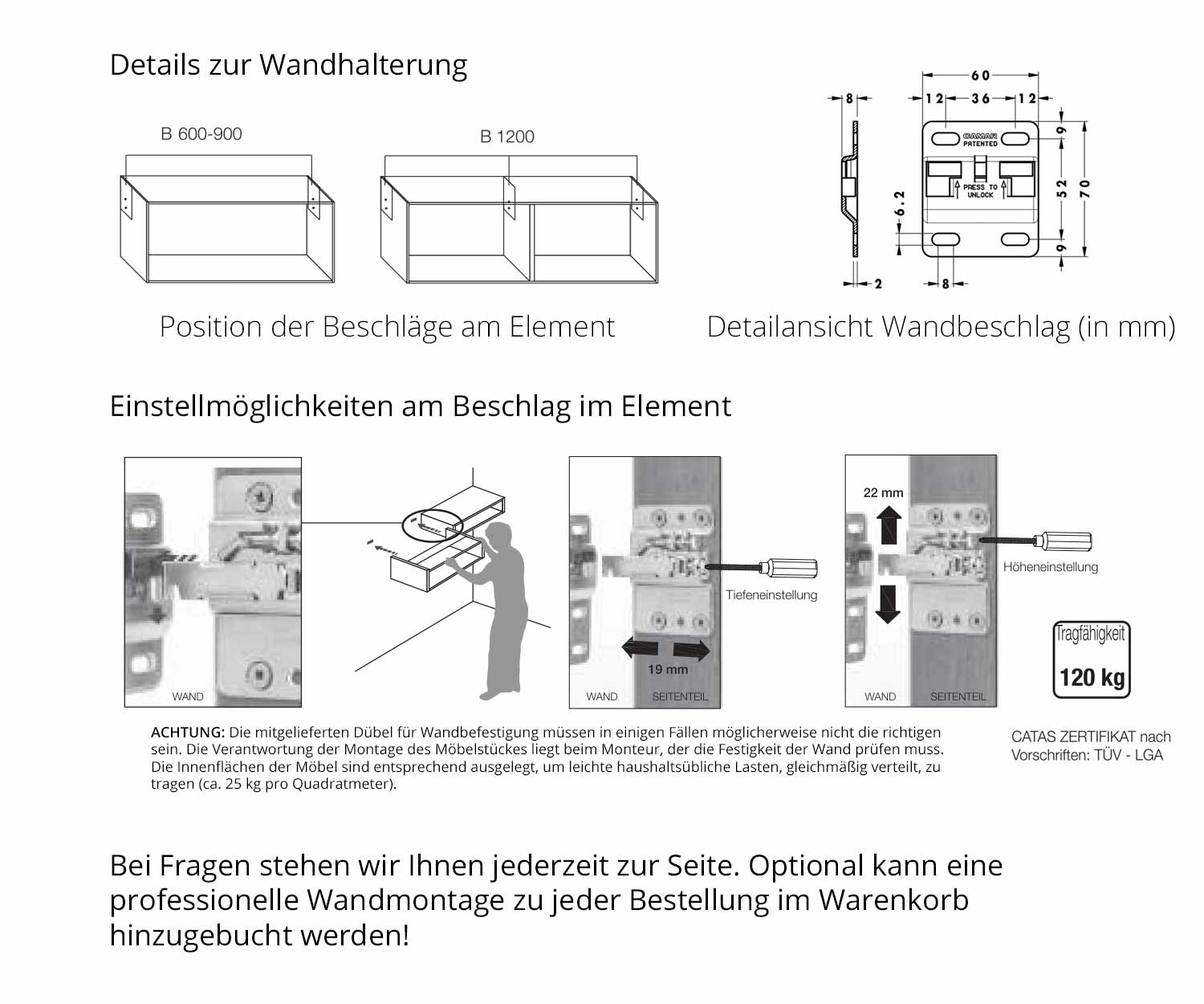 Details Wandhalterung