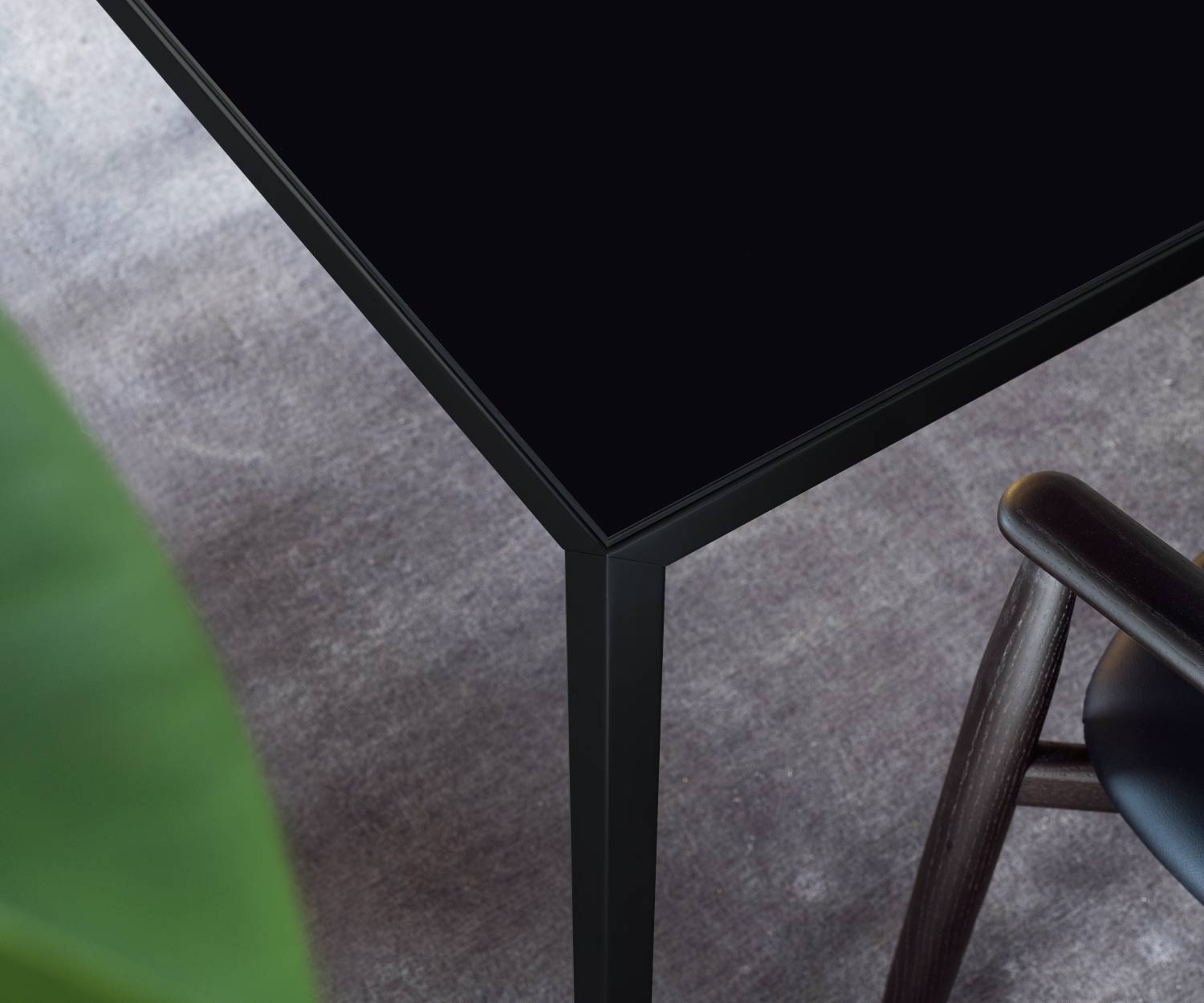 Zwart gelakte design eettafel Filo van Novamobili