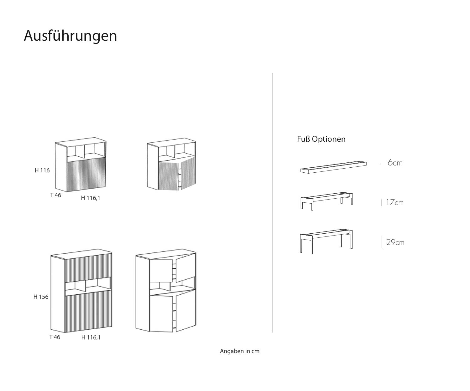 Design Highboard Dimensions Échelle Esquisse Dimensions