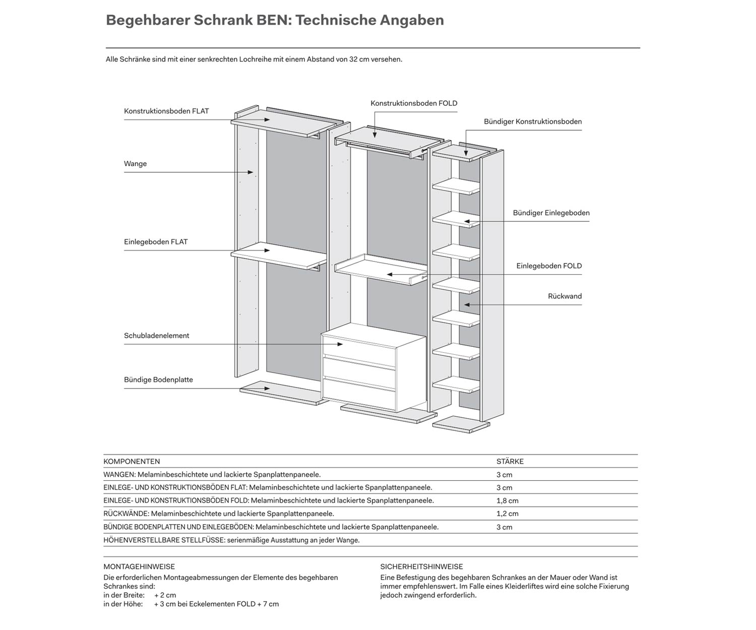 Novamobili Begehbarer Design Kleiderschrank Skizze Maße Zeichnung Angaben