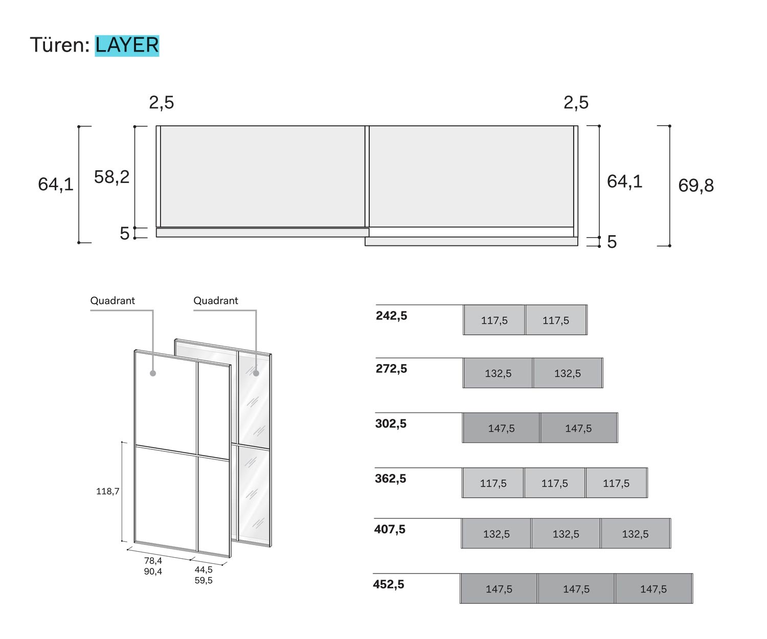 Novamobili Kleiderschrank Layer Maße Skizze Größen Größenangaben