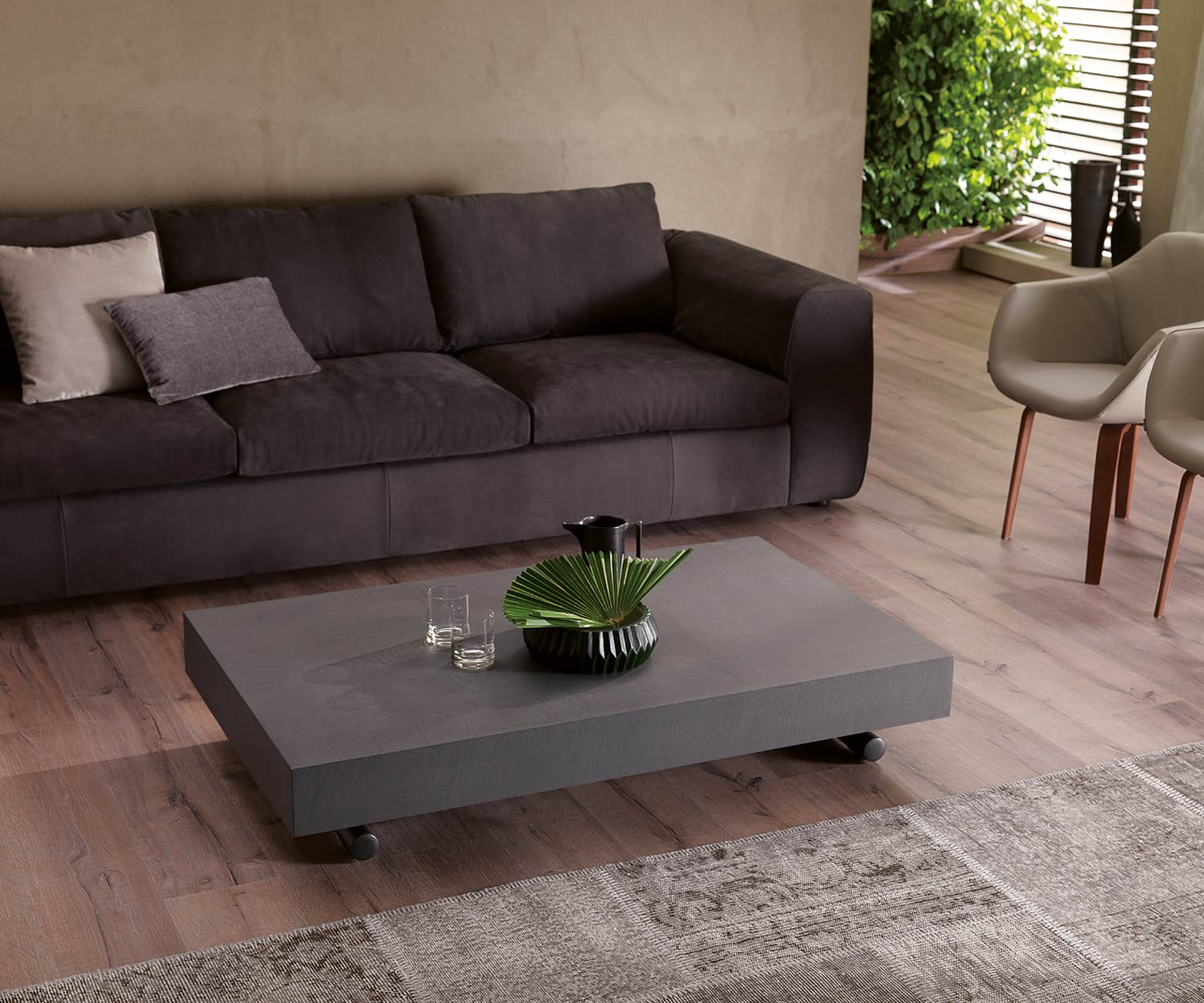 Ozzio Newood Tisch T123 Beton Zement Optik