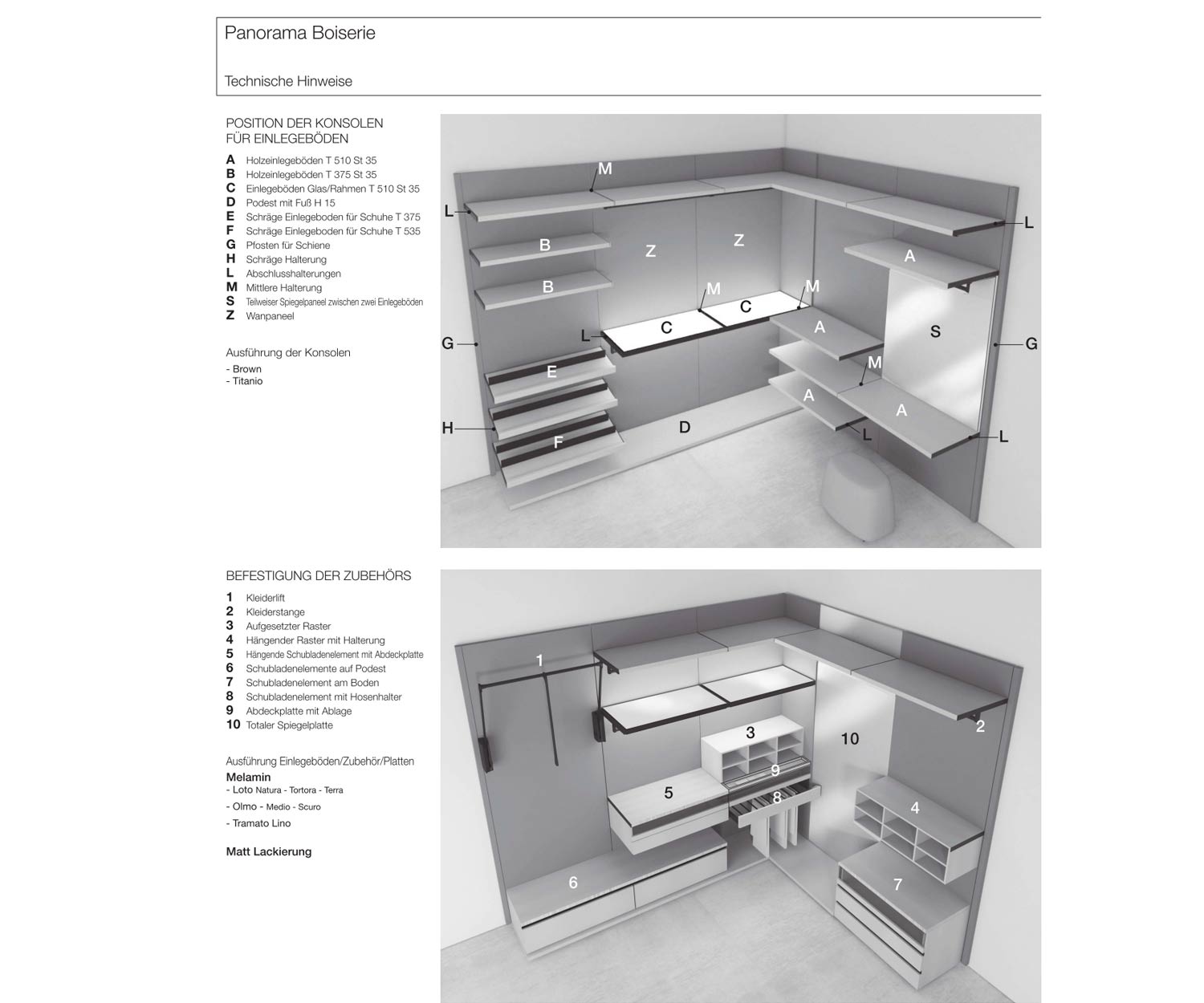 Livitalia Accessoires du système de dressing Panorama Design