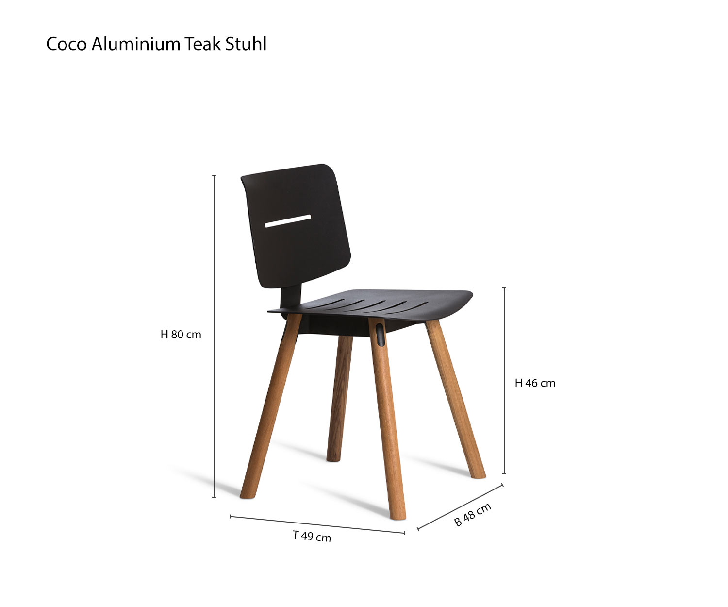Oasiq Designer Garten Stuhl Teak Holz Größe Skizze Größenangaben Maße