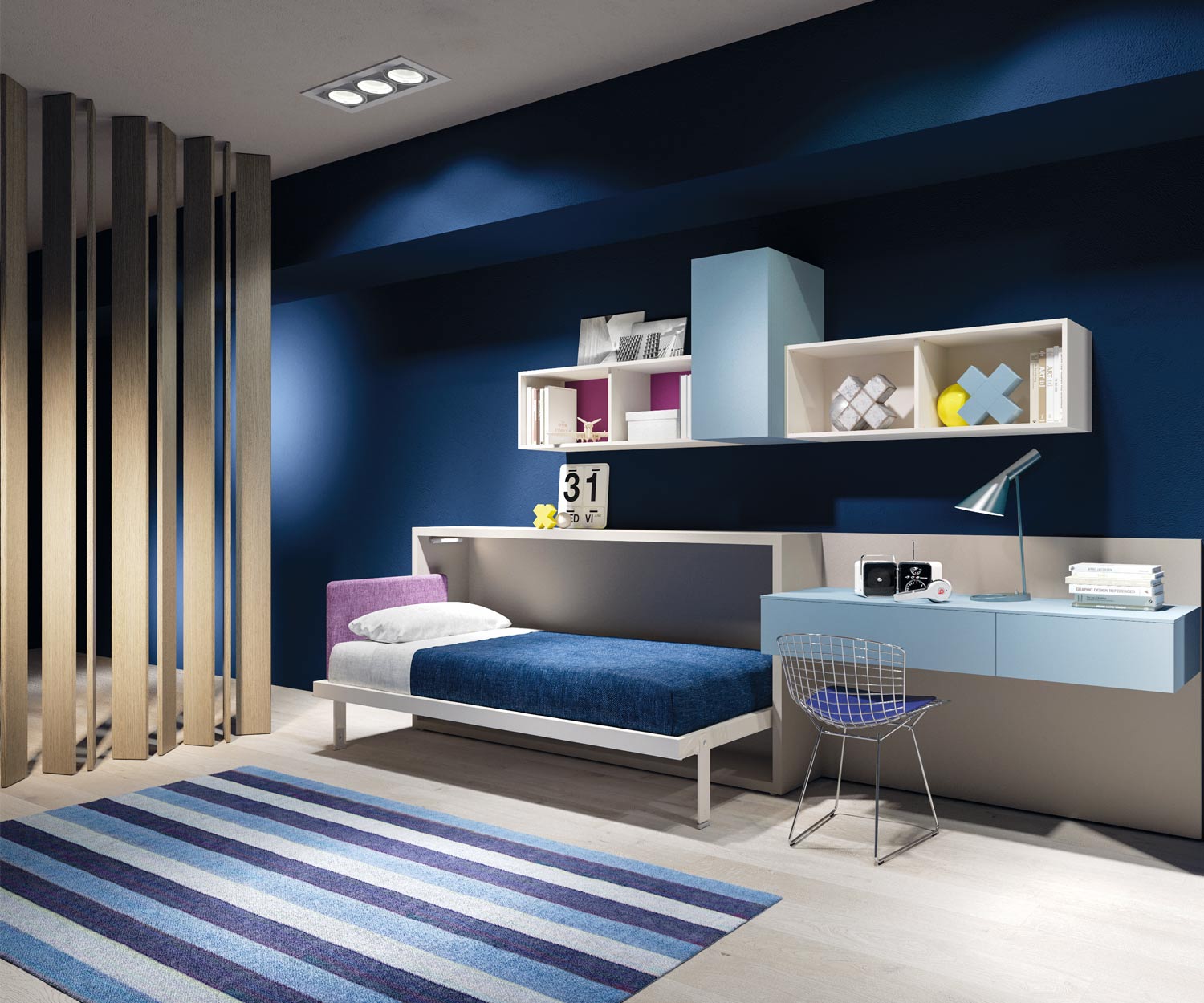 Hochwertiges Clei Kali 90x200 Designer Schrankbett für Kinderzimmer