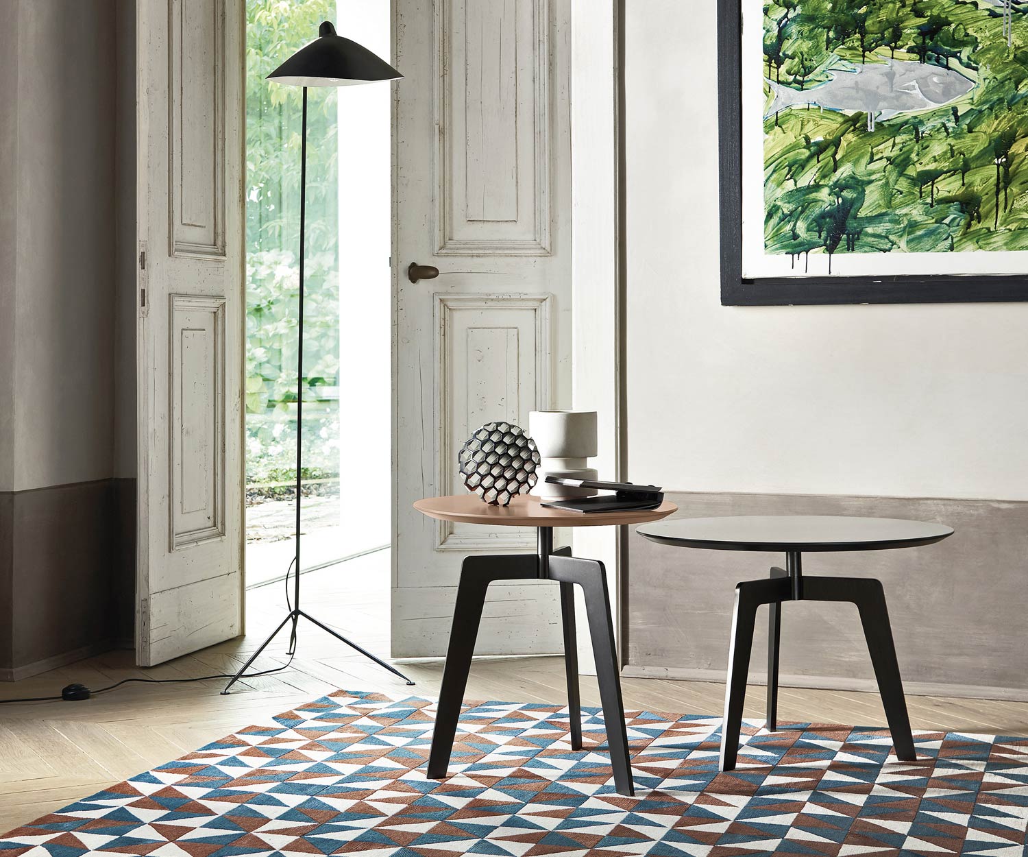 Table d'appoint Lotus de haute qualité Livitalia Laqué mat