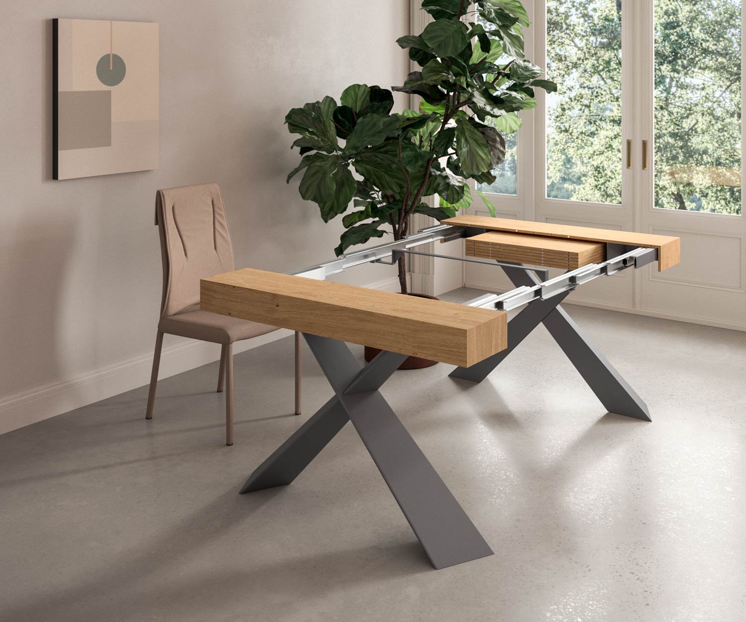Ozzio_Design Holz Metall Konsole T024 