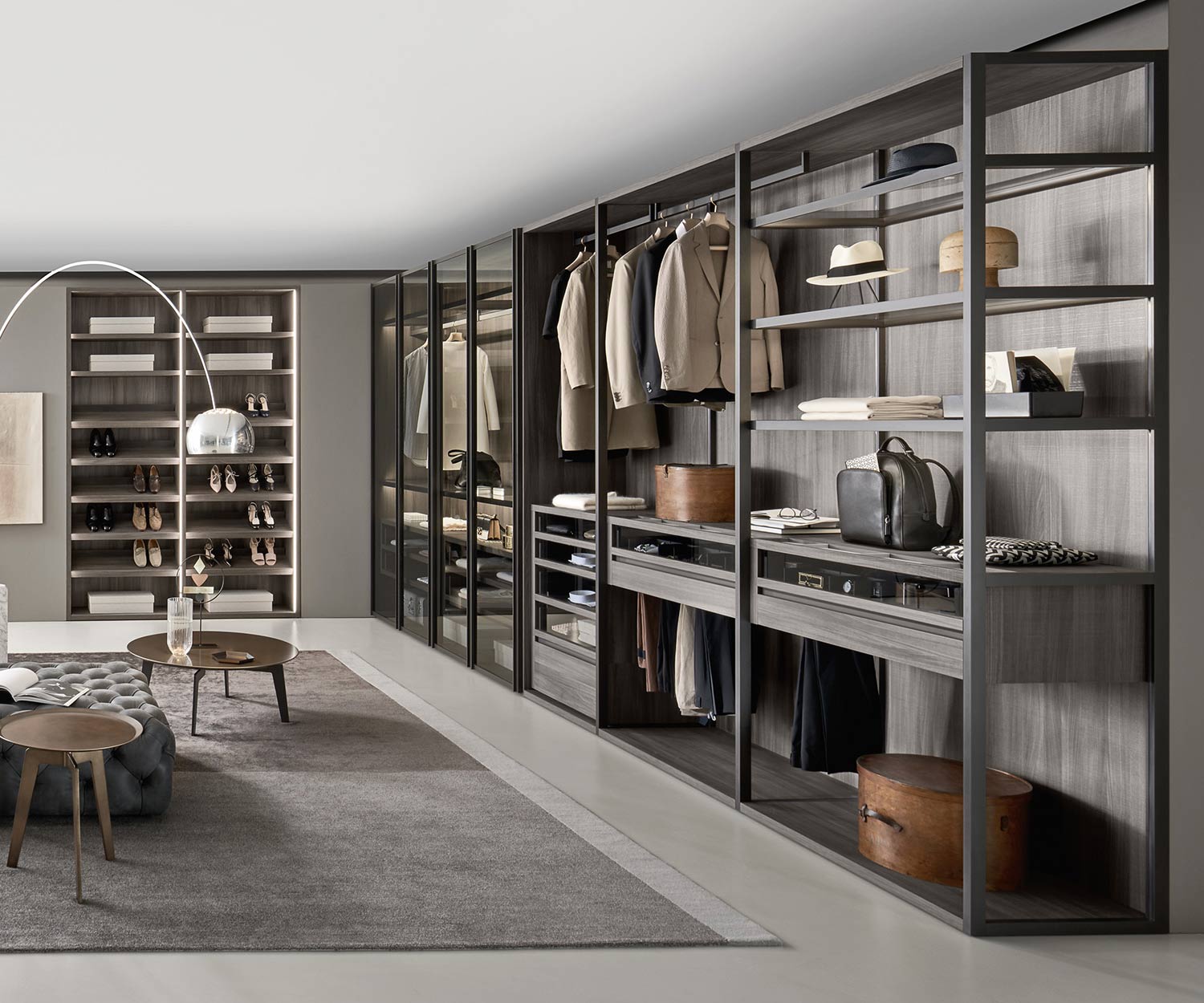 Livitalia Système de dressing design Vue panoramique