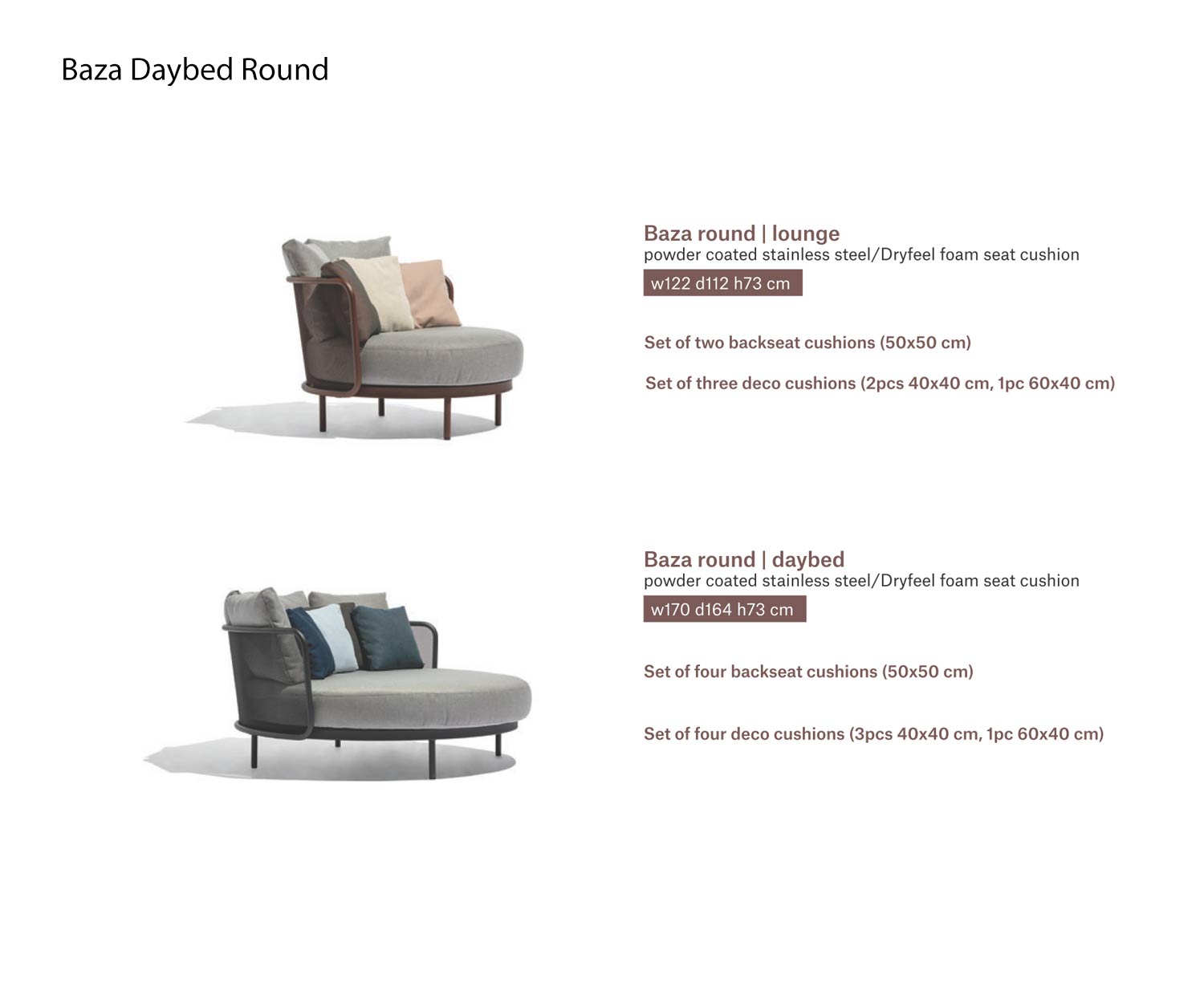 Todus Baza Round Variantes Daybed et Lounge