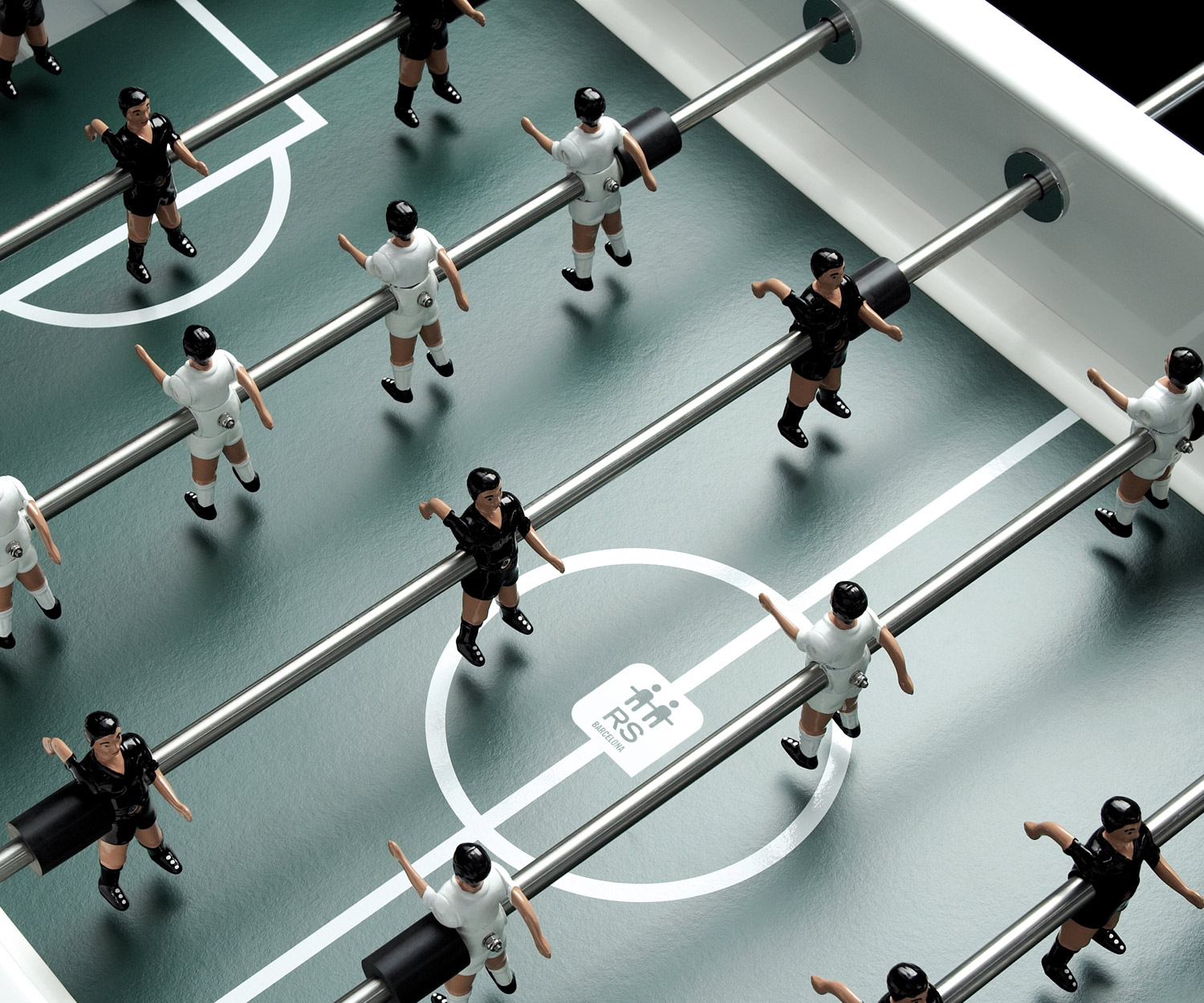 RS Barcelona Baby-foot RS#2 détail surface de jeu pions
