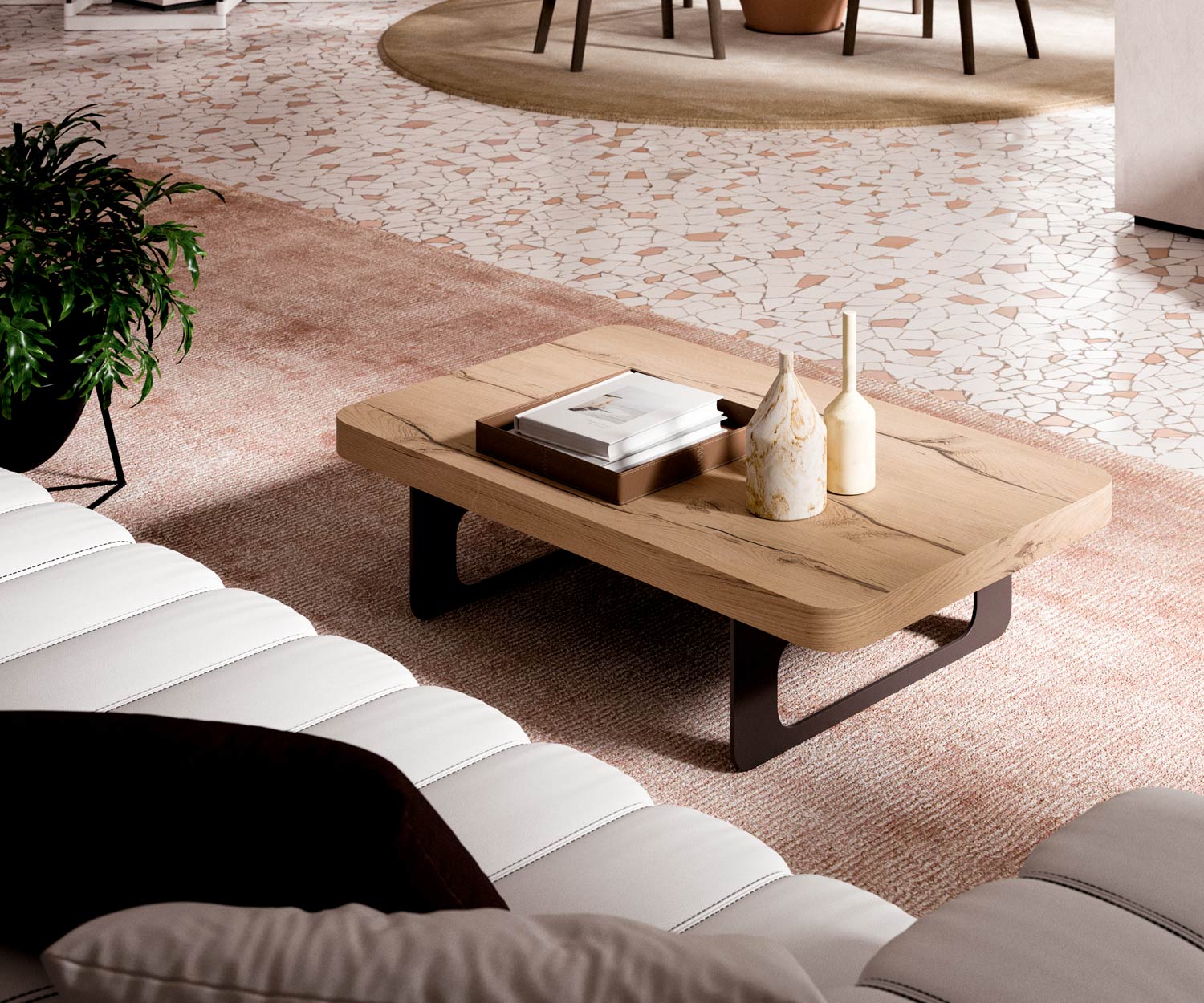 Ozzio_T059 Bell Design Couchtisch hoehenverstellbar mit staufach
