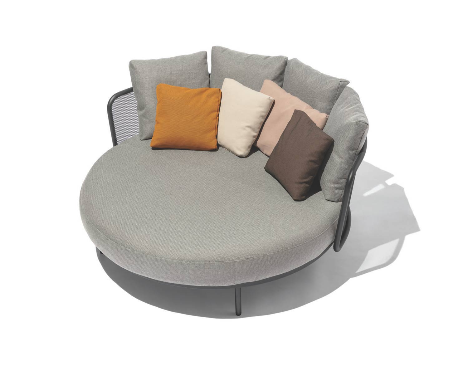 Todus Baza Round Design Daybed Jardin Véranda Terrasse Balcon Largeur 170 cm