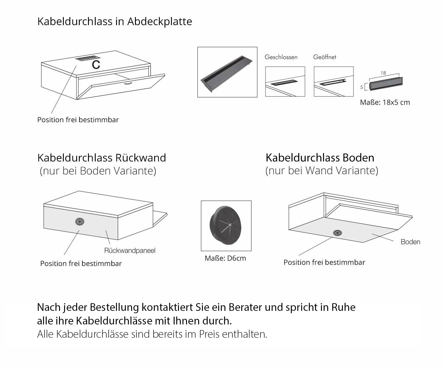 Design houten lowboard van Livitalia Kabelgoten