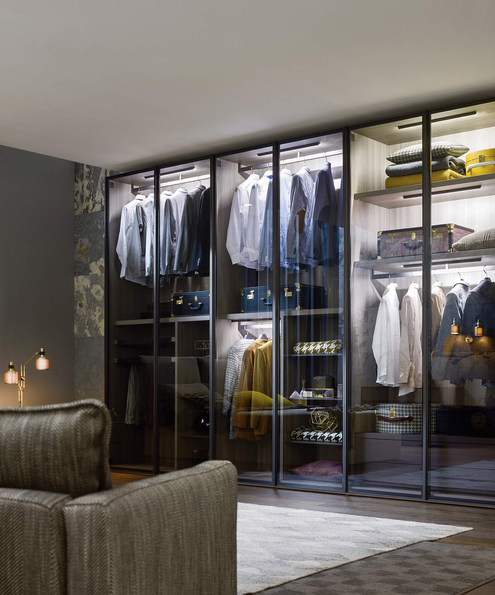 Design Glastueren Kleiderschrank