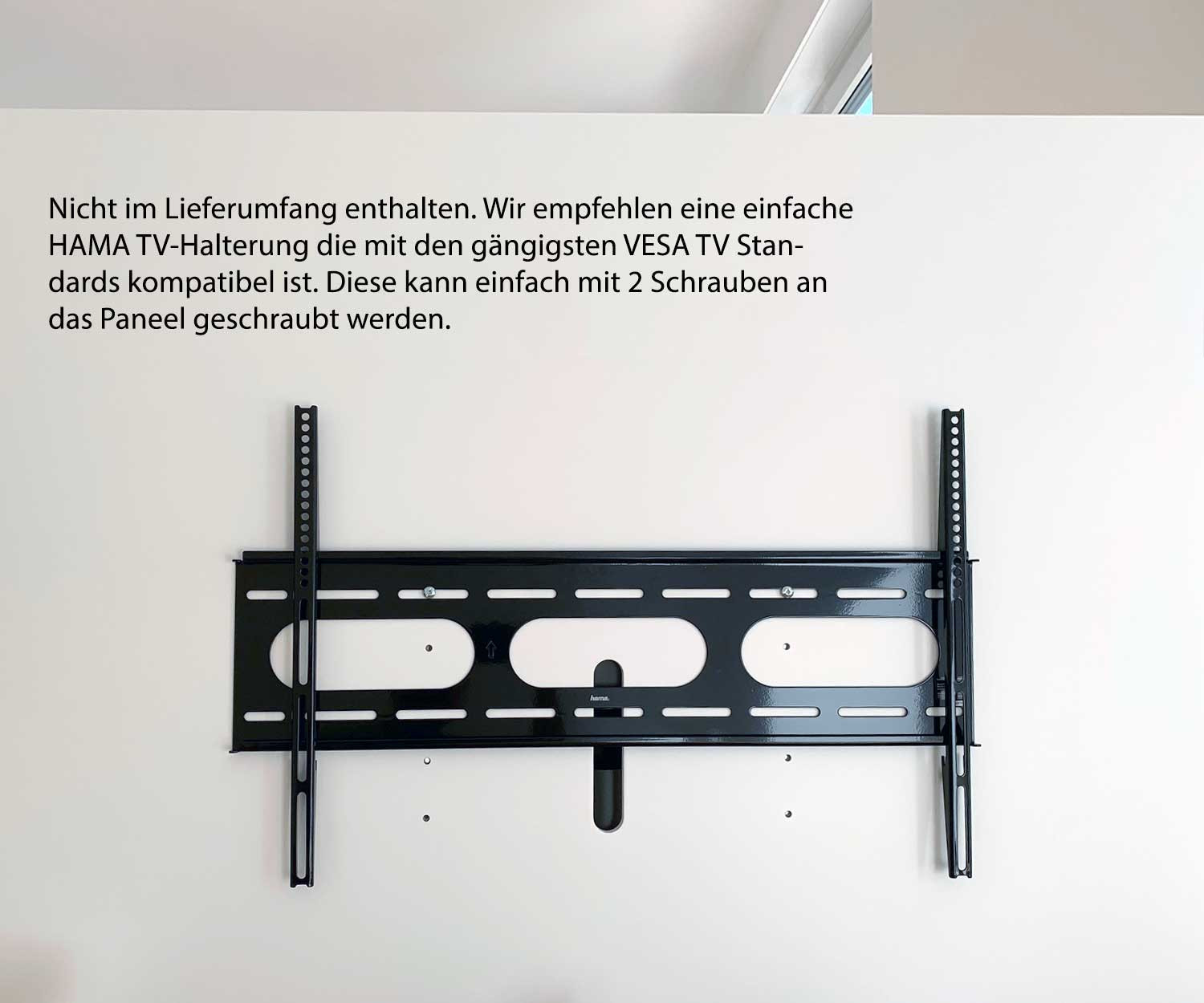 TV Halterung an Raumteiler Paneel