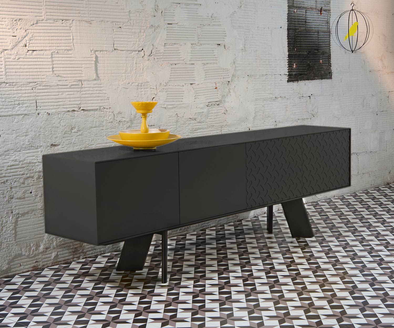 Schwarzes al2 Sideboard Alhambra 003 im Esszimmer