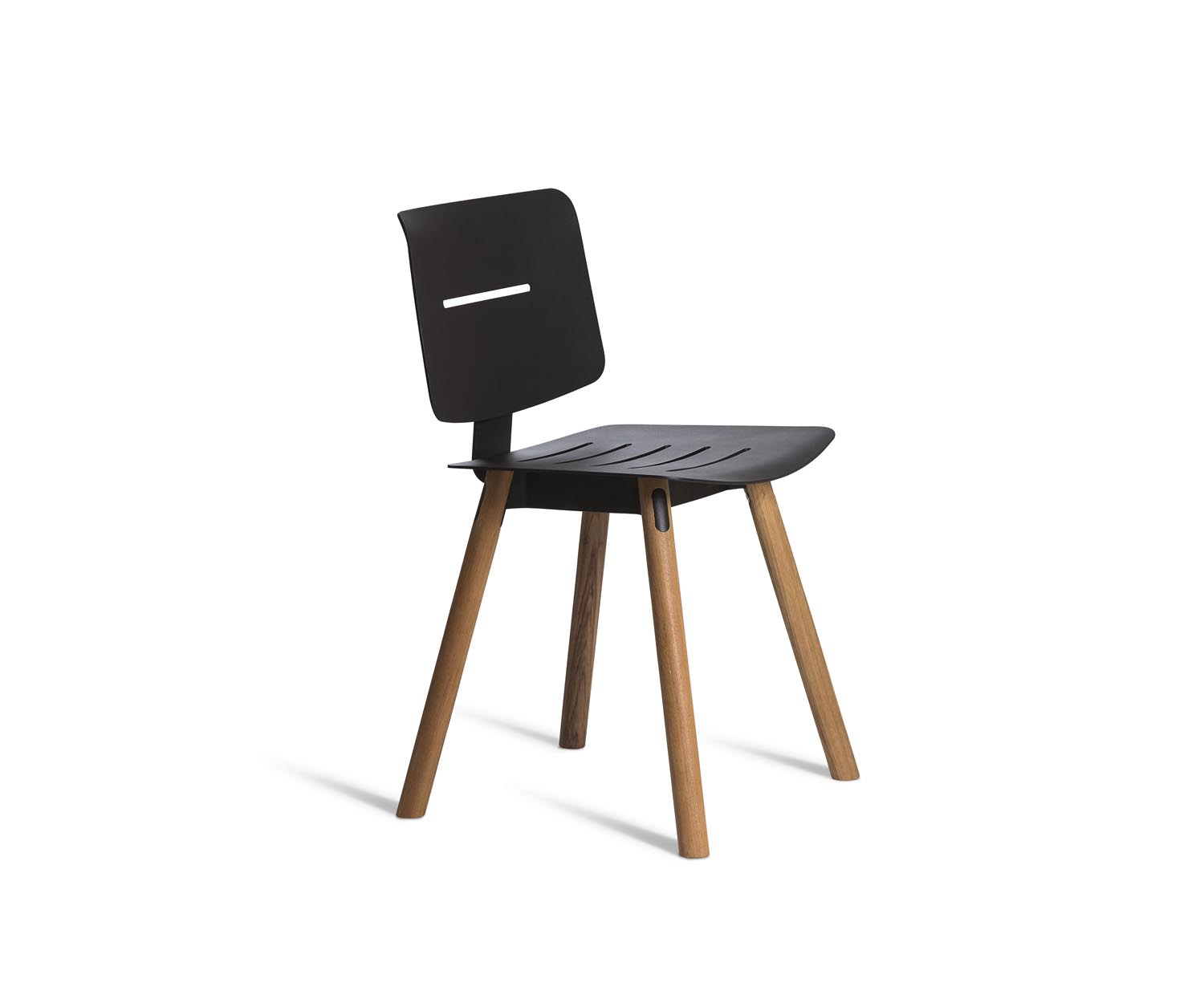 Oasiq Coco Stuhl Teak mit vier Beinen mit Aluminiumsitzfläche