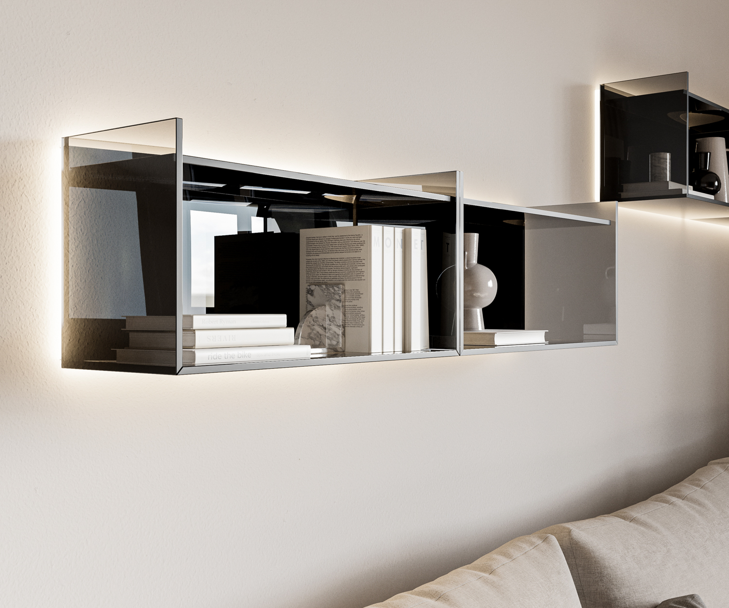 Livitalia Glas Wandregal