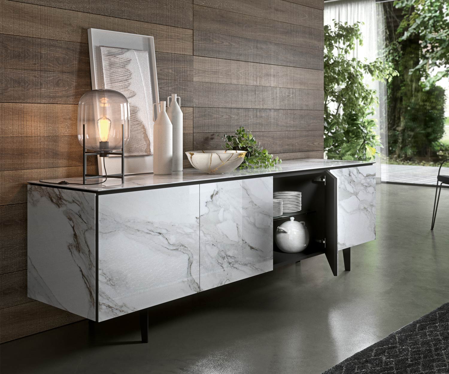 Hochwertiges Design Sideboard auf fuessen 210 cm