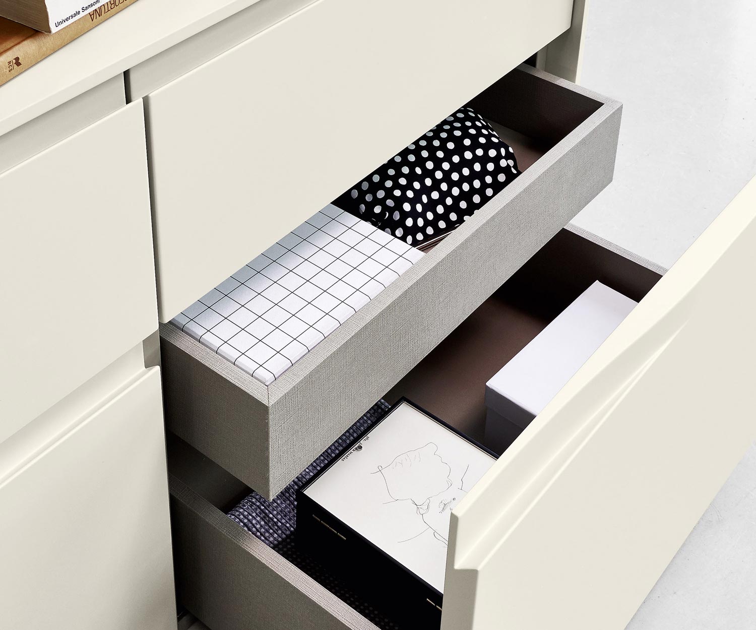 Hochwertiges Livitalia Vela Design Sideboard in Weiß Matt