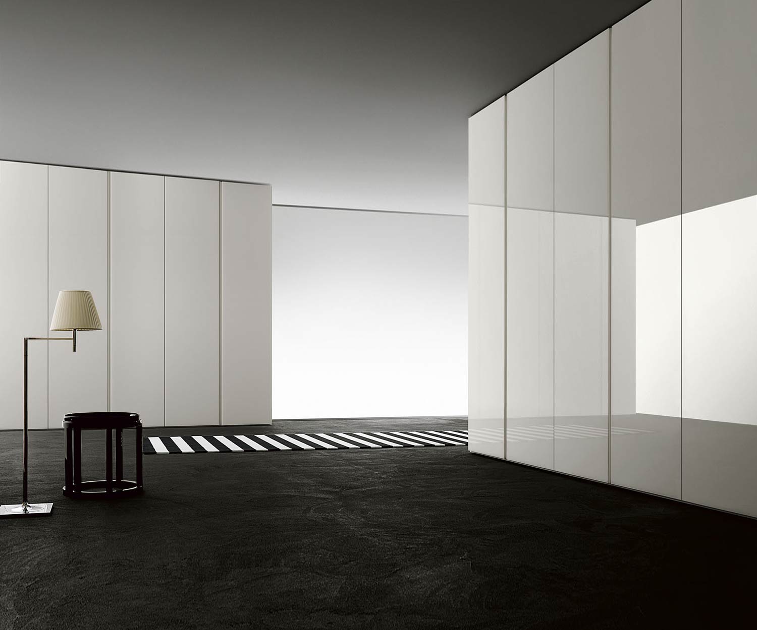 Exklusiver Livitalia Design Kleiderschrank Breccia weiß Glanz