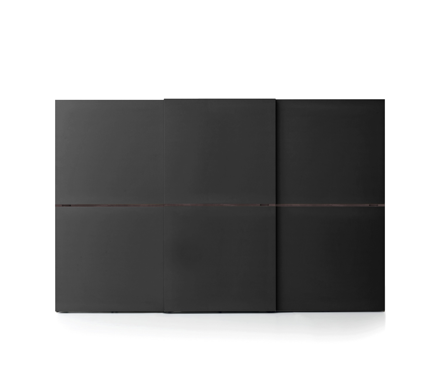Middle Schwebetüren Design Schrank in Schwarz Matt