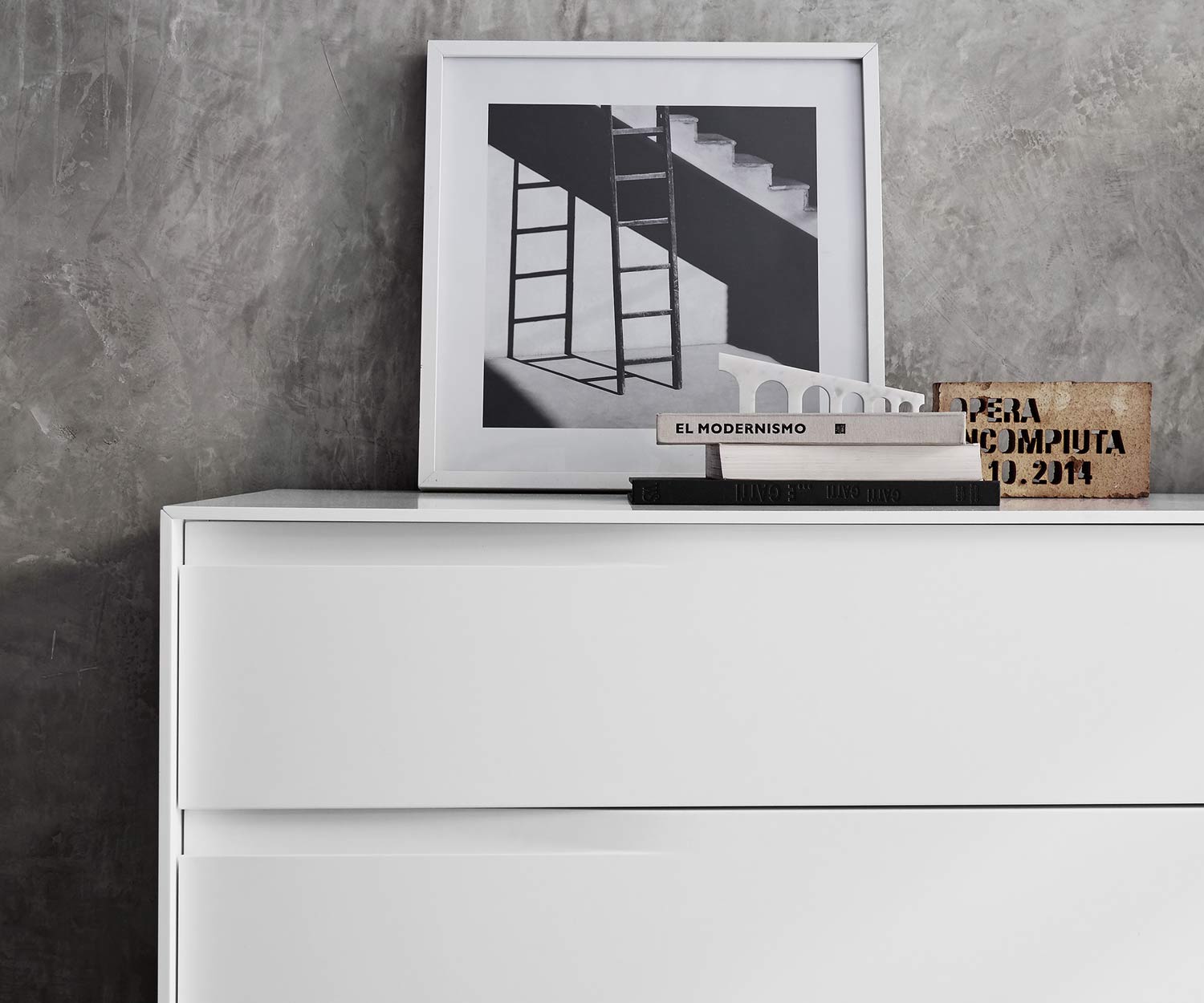 Hochwertiges Livitalia Vela Design Sideboard in Weiß Matt