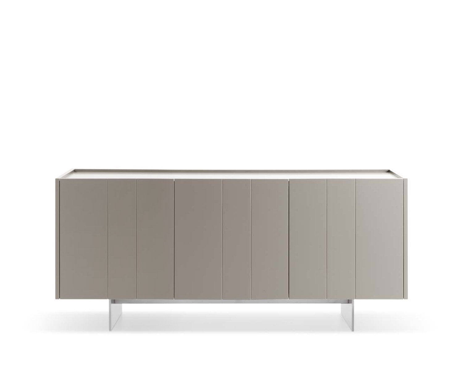 Hochwertiges Novamobili Sideboard Stripe 3 mit drei Türen in Weiß Matt