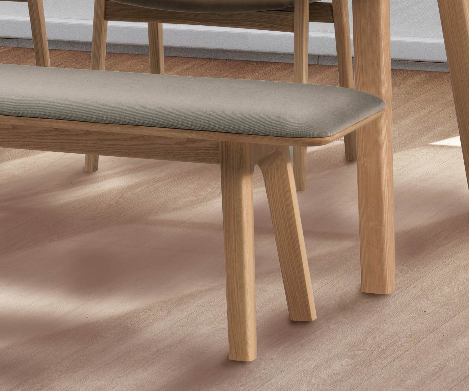 Exklusive Conde House Ten Design Sitzbank in Eiche Natur Matt