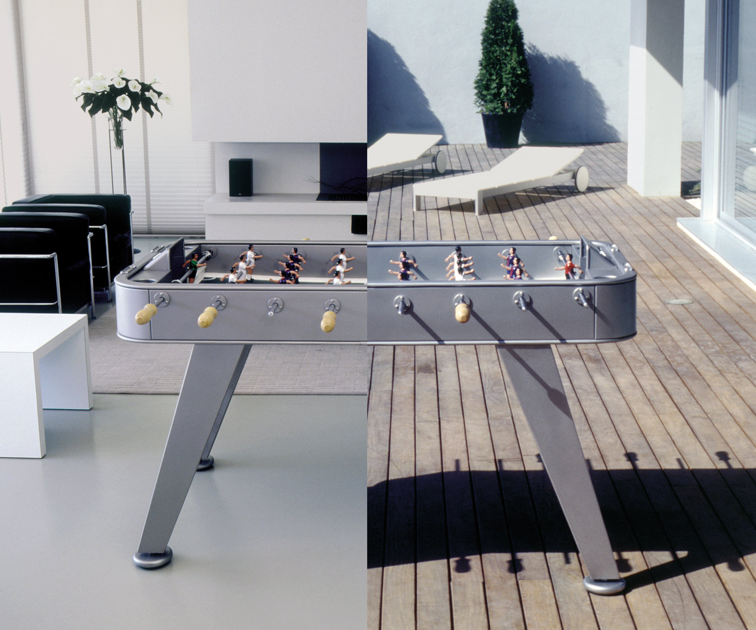 Exklusiver RS Barcelona Design Tischkicker RS#2 Schwarz