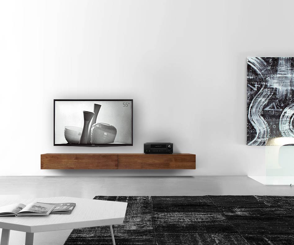 Livitalia Massivholz Lowboard Konfigurator Wand 240 cm 24 cm 35 cm