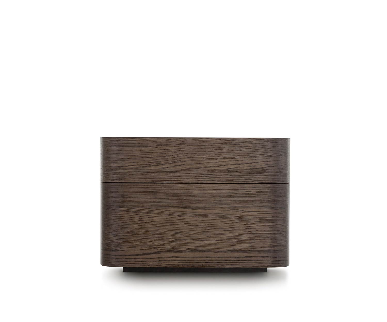 Novamobili Table de nuit Norman 2 tiroirs chêne foncé