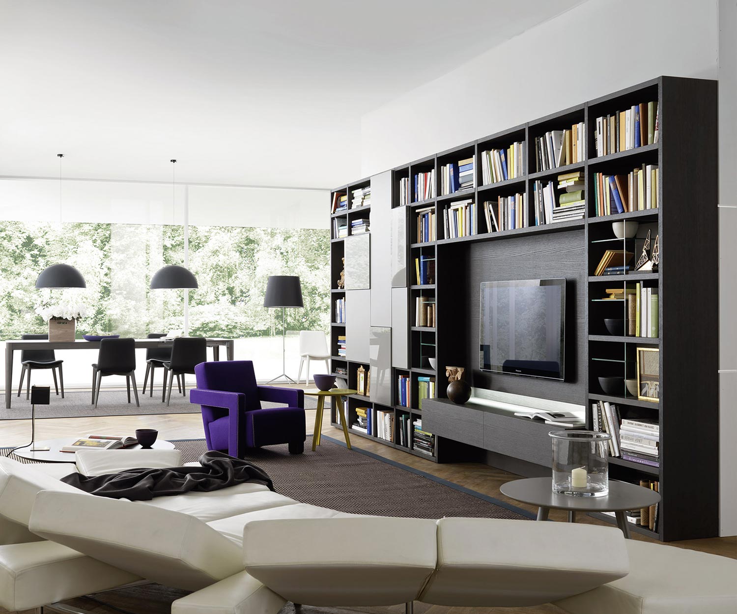 Exklusives Design Wohnzimmerregal Bücherregal C54 in Holzoptik
