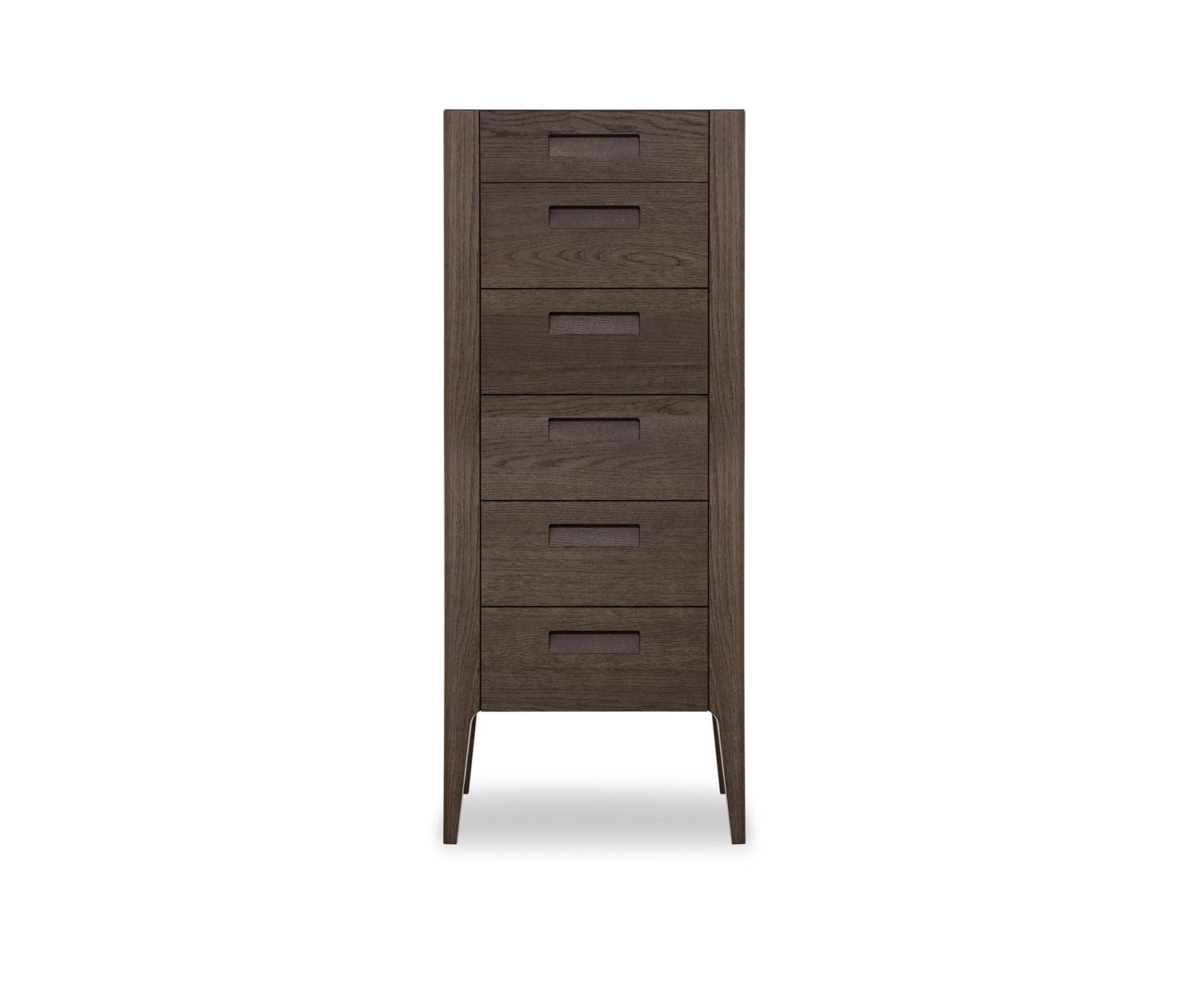 Novamobili Commode haute Giotto 6 tiroirs chêne foncé terre