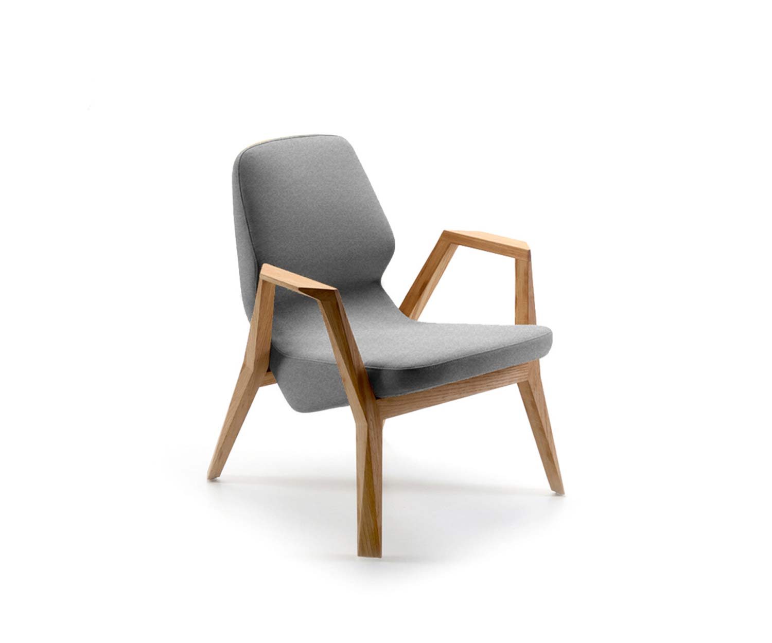 Esclusiva poltrona Prostoria Design Oblique con braccioli massicci