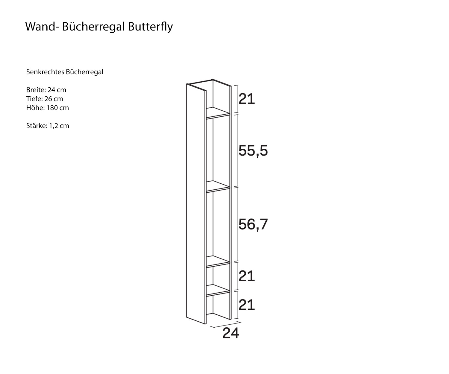 Novamobili Libreria Butterfly Dimensioni orizzontali
