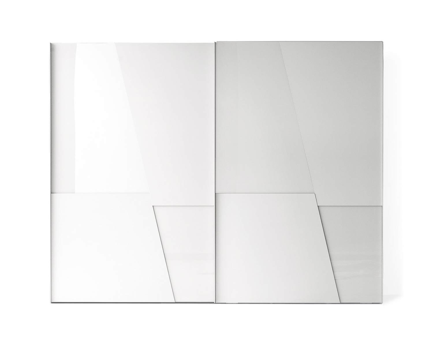 Moderner Livitalia Design Kleiderschrank Diagonal mit Griffmulden