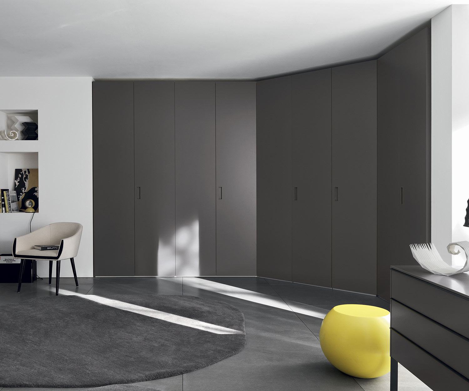 Exklusiver Novamobili Design Eckkleiderschrank Alfa YNCA