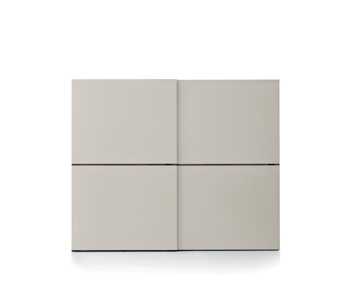 250 cm Designer Kleiderschrank Middle mit Schiebetüren in Beige Matt